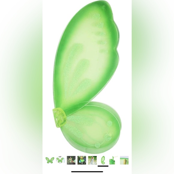 Fairy Wings Lime Green & Pink - Picture 2 of 6